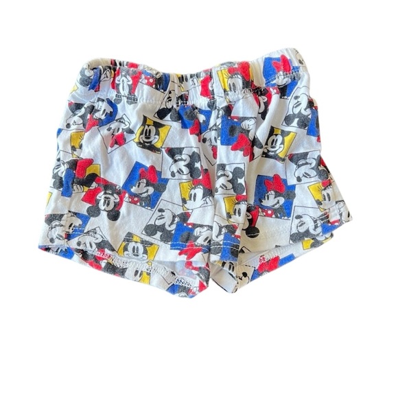 Disney Baby Other - Disney Baby Mickey & Minnie Mouse All Over Print Shorts 12 Months Retro Cartoon